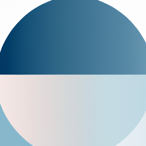 A two-tone color gradient of a circular shape to represent the idea of closing the gap.