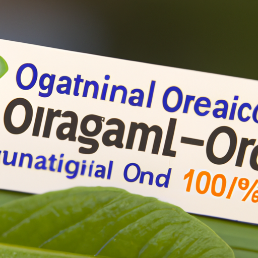 A close-up of a USDA Organic Certification label with a green leaf in the background.